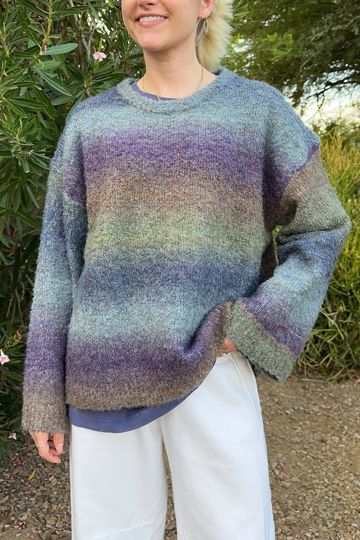 Olsen Loose Fit Ombre Sweater in Twilight - Neutral Ground
