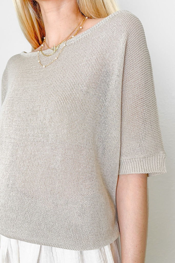 Only You Knit Top - Neutral Ground