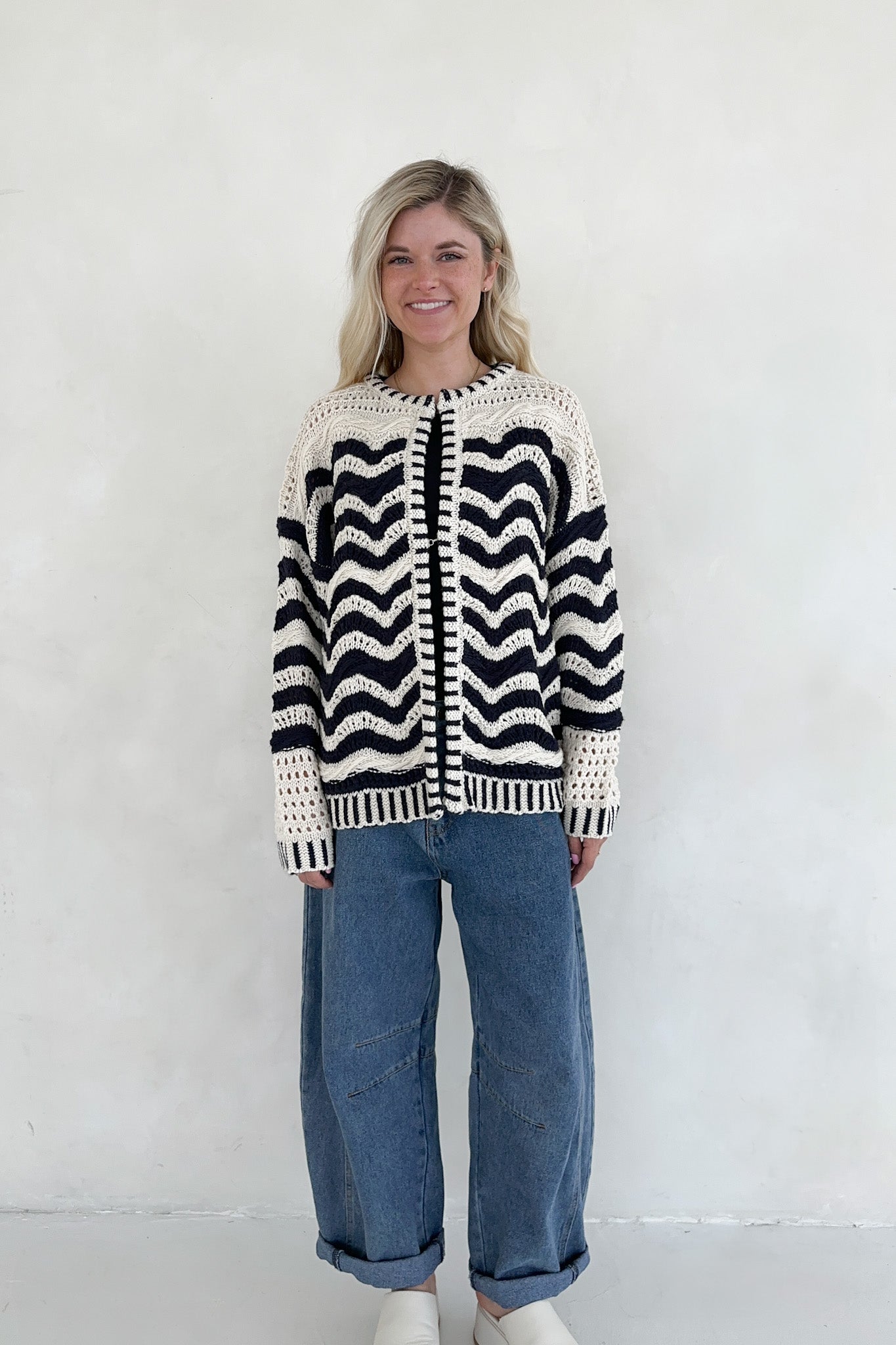 Ophelia Knit Sweater Cardigan - Neutral Ground