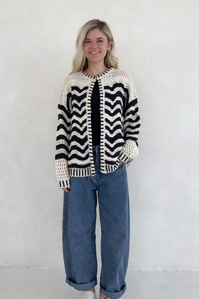 Ophelia Knit Sweater Cardigan - Neutral Ground