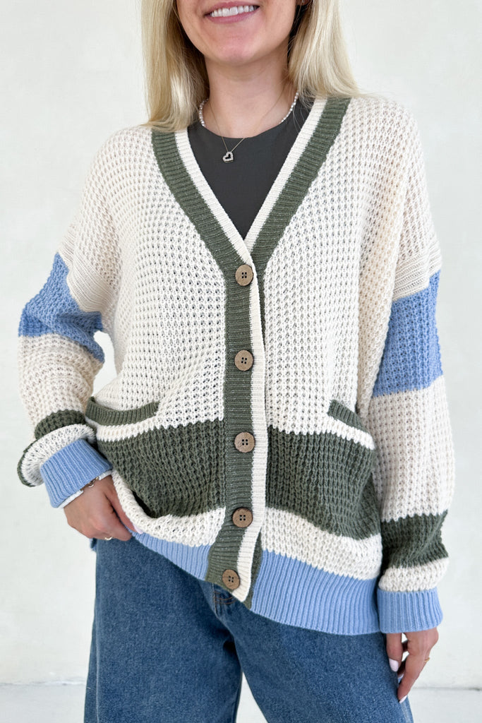 Peyton Lightweight Knit Sweater Cardigan - Neutral Ground