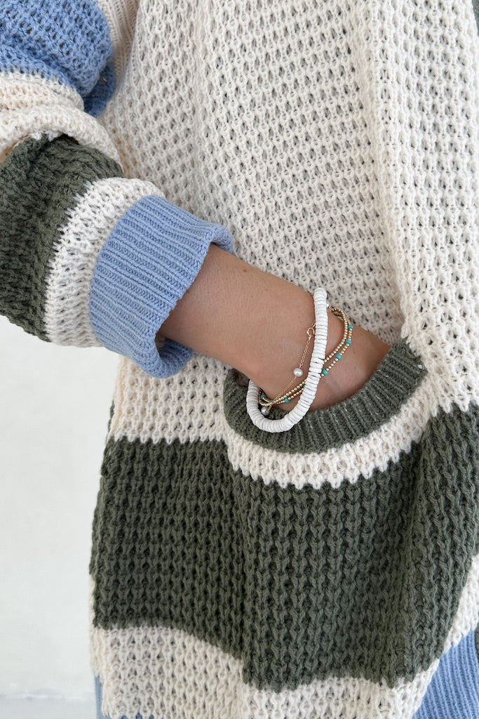 Peyton Lightweight Knit Sweater Cardigan - Neutral Ground