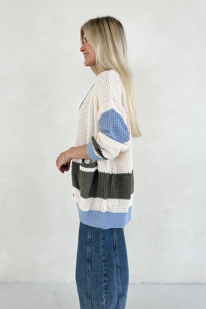Peyton Lightweight Knit Sweater Cardigan - Neutral Ground