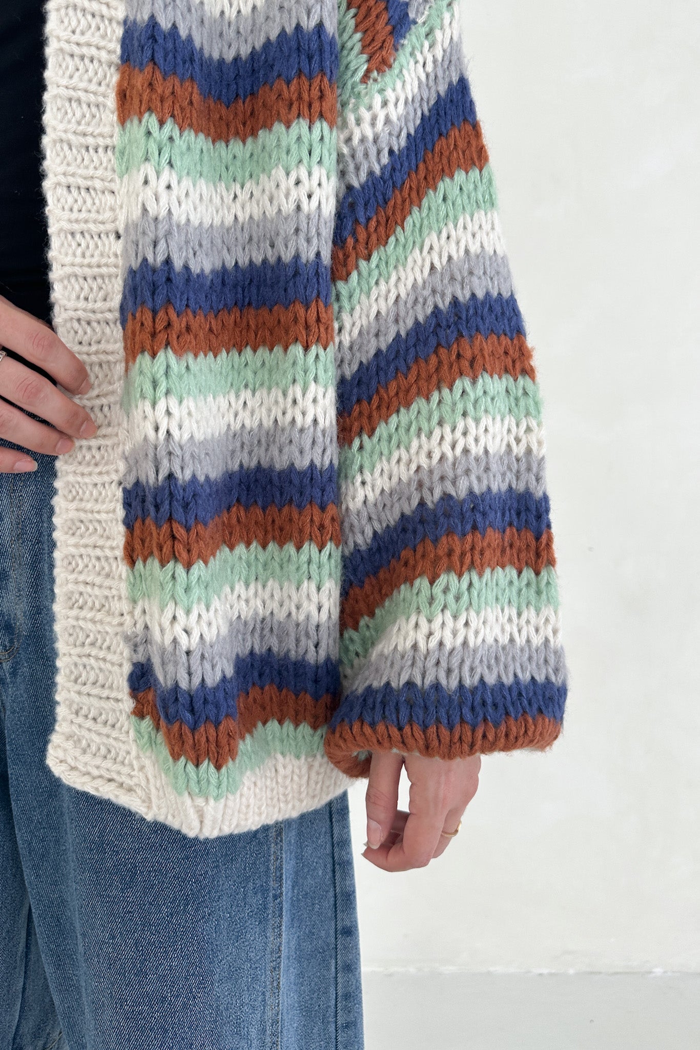 Polly Chunky Knit Cardigan - Neutral Ground