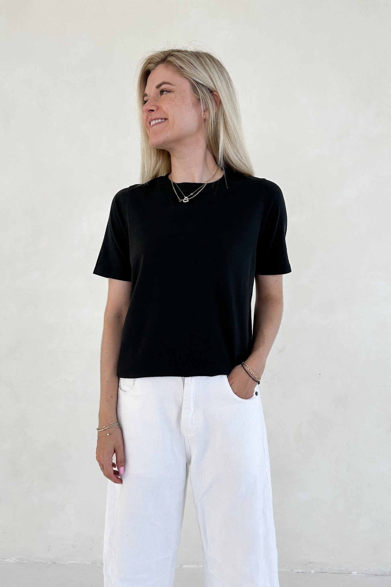 Poppy Classic Boxy T-Shirt in Black - Neutral Ground