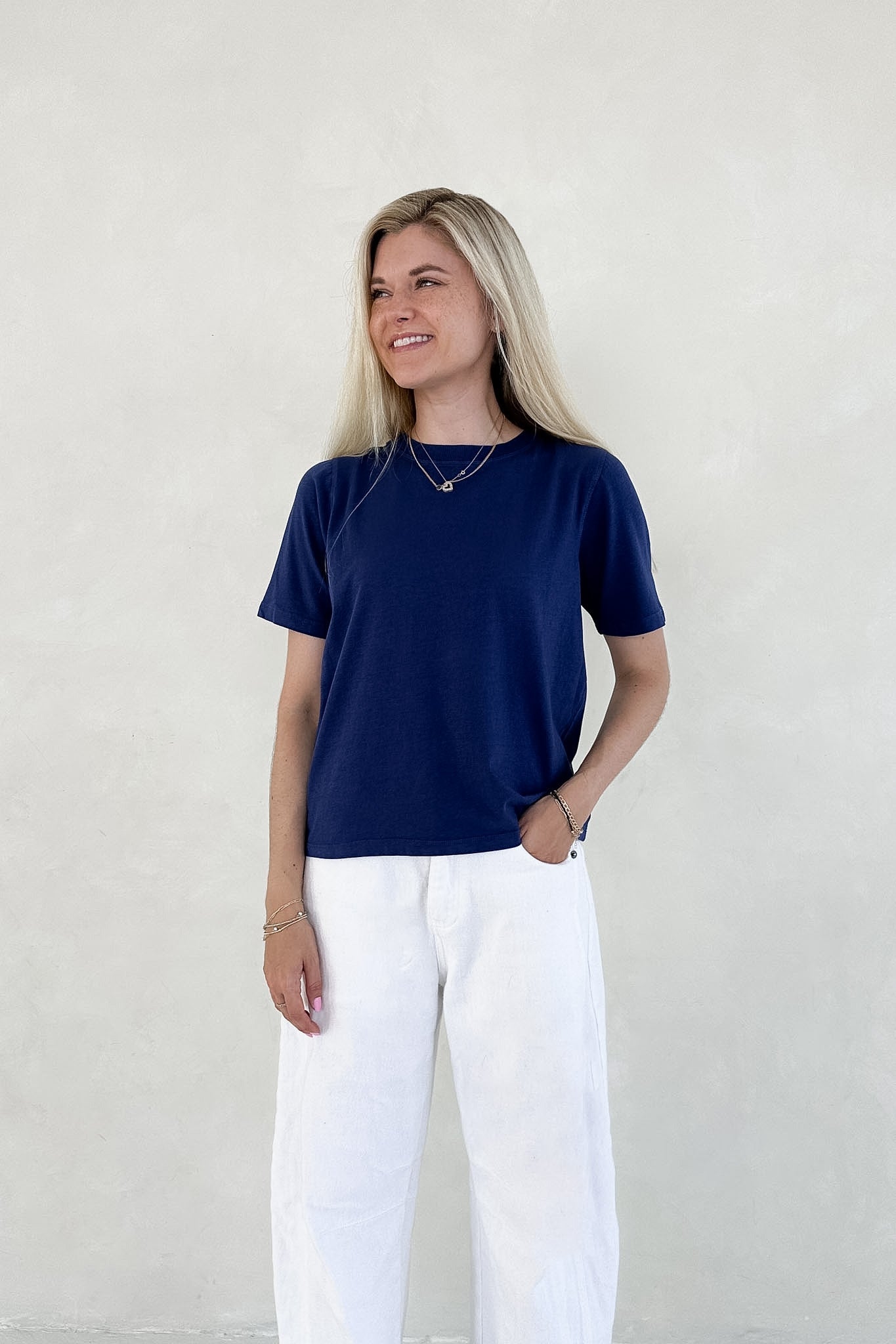 Poppy Classic Boxy T-Shirt Royal Blue - Neutral Ground