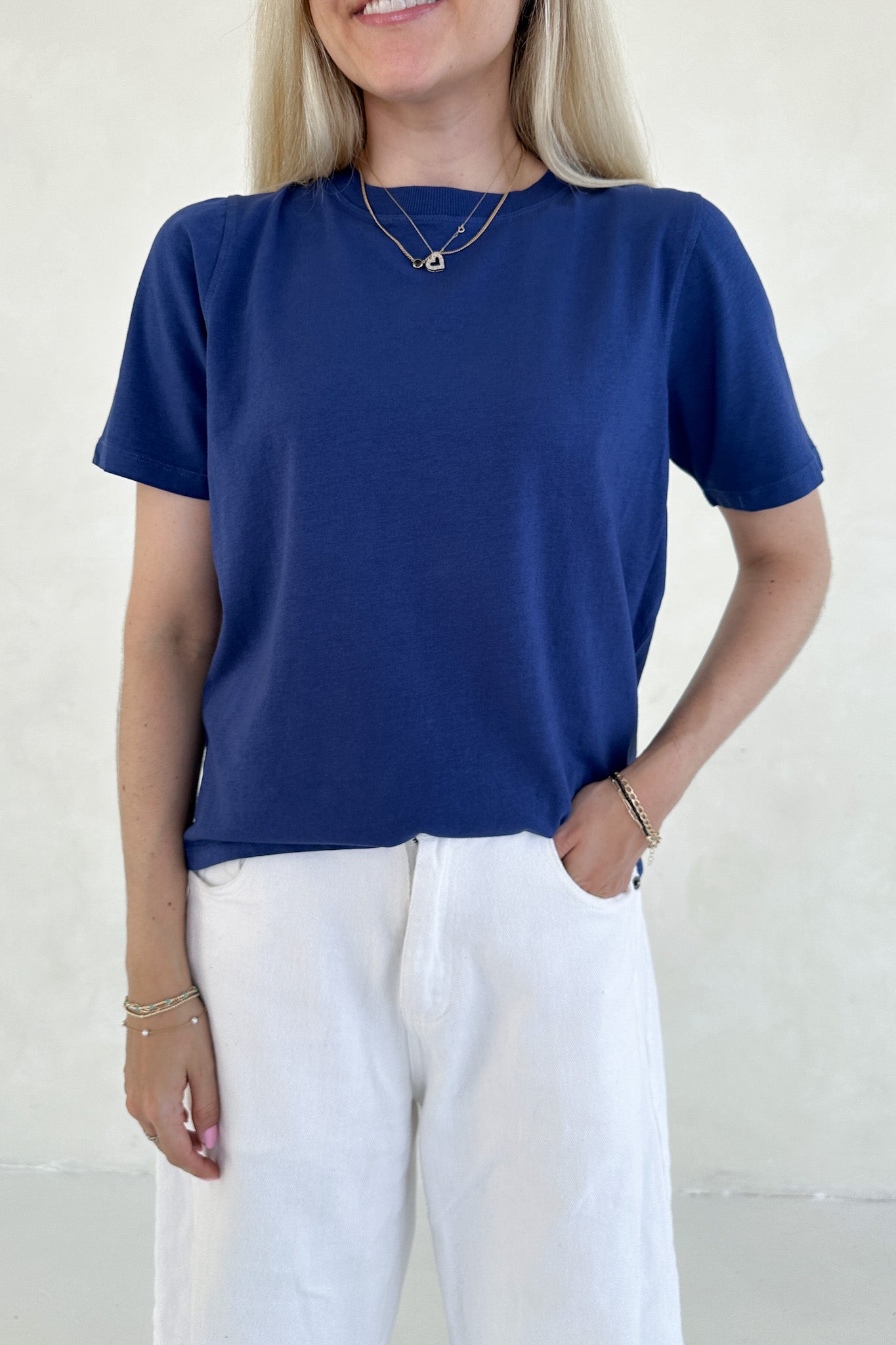 Poppy Classic Boxy T-Shirt Royal Blue - Neutral Ground