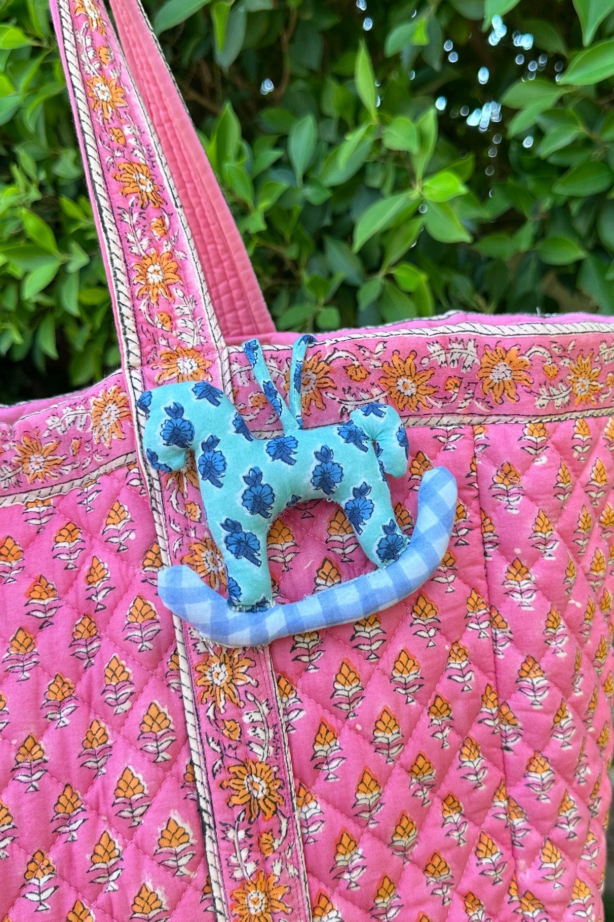 Posy Rocking Horse Bag Charm in Blue - Neutral Ground