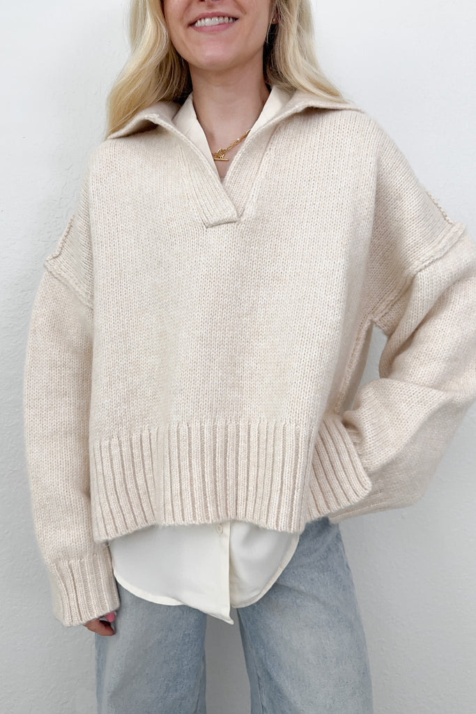 Rainy Days Soft Sweater - Neutral Ground