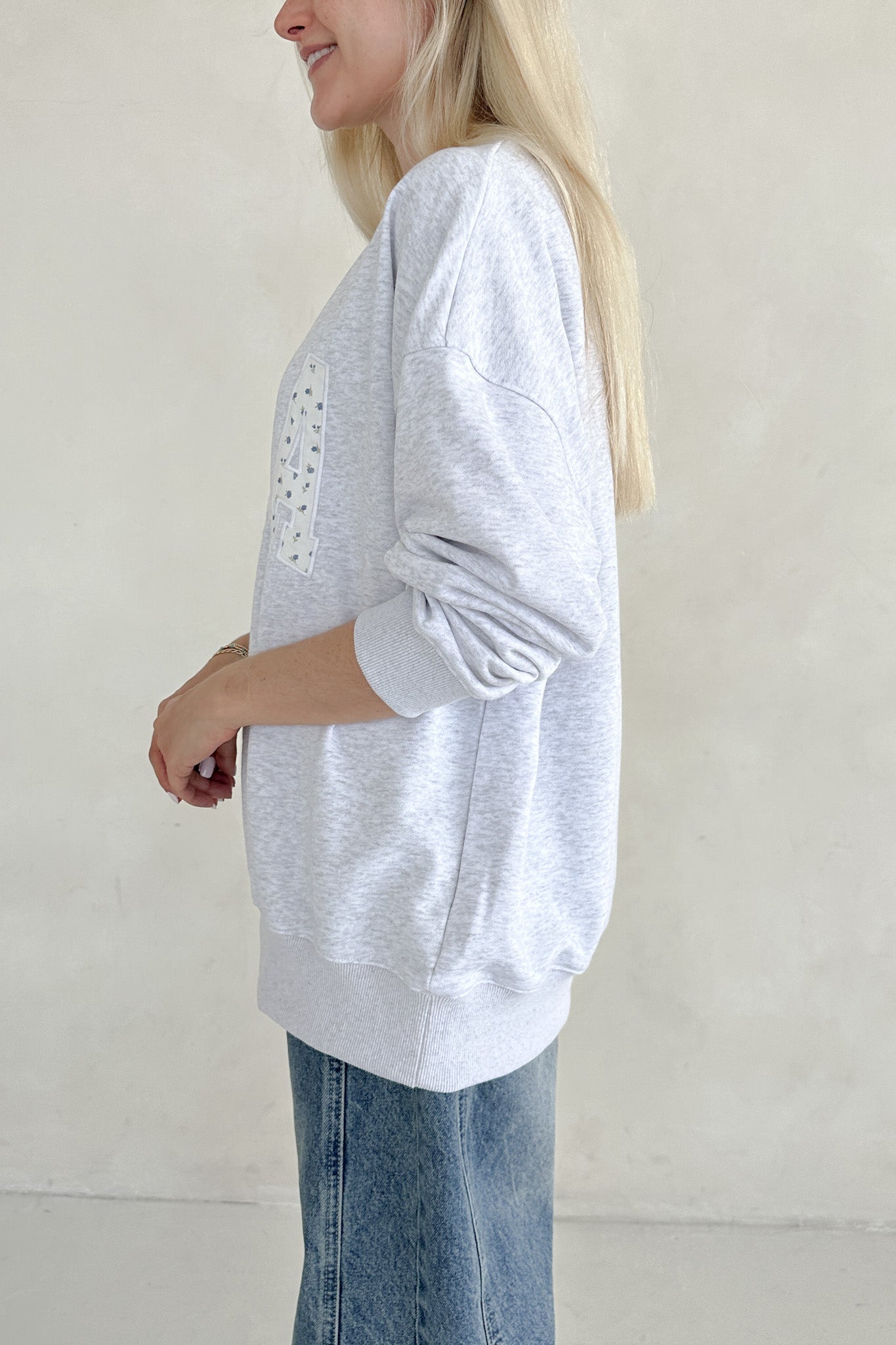 Red, White & Bloom USA Embroidered Sweatshirt - Neutral Ground