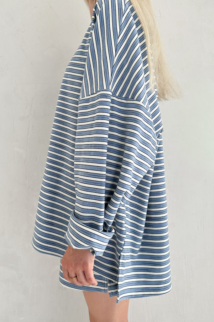 Roxanne Ultra Soft Striped Top - Neutral Ground