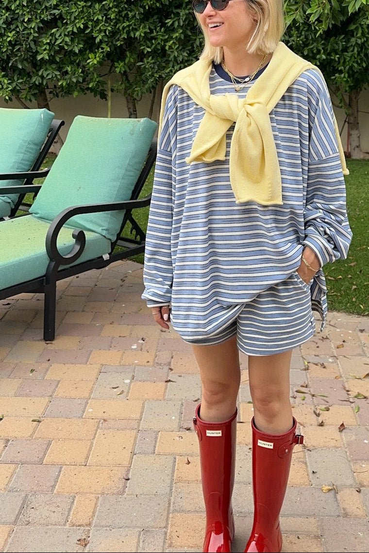 Roxanne Ultra Soft Striped Top - Neutral Ground