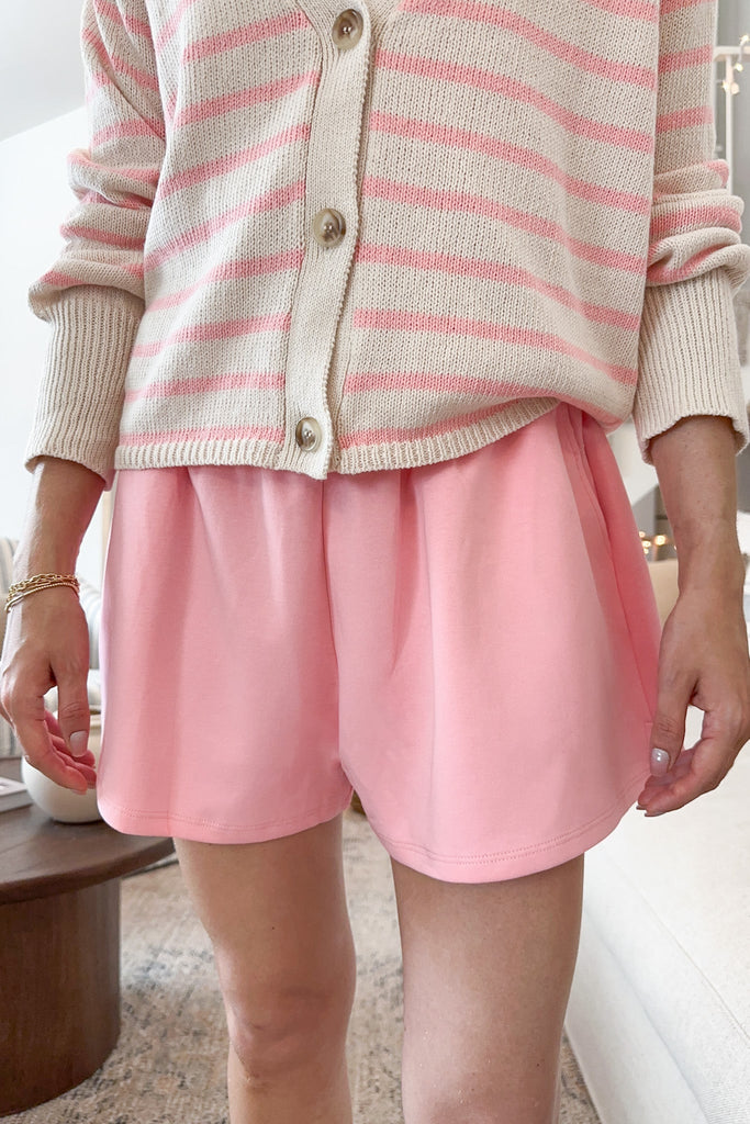 Sadie Scuba Shorts in Baby Pink - Neutral Ground