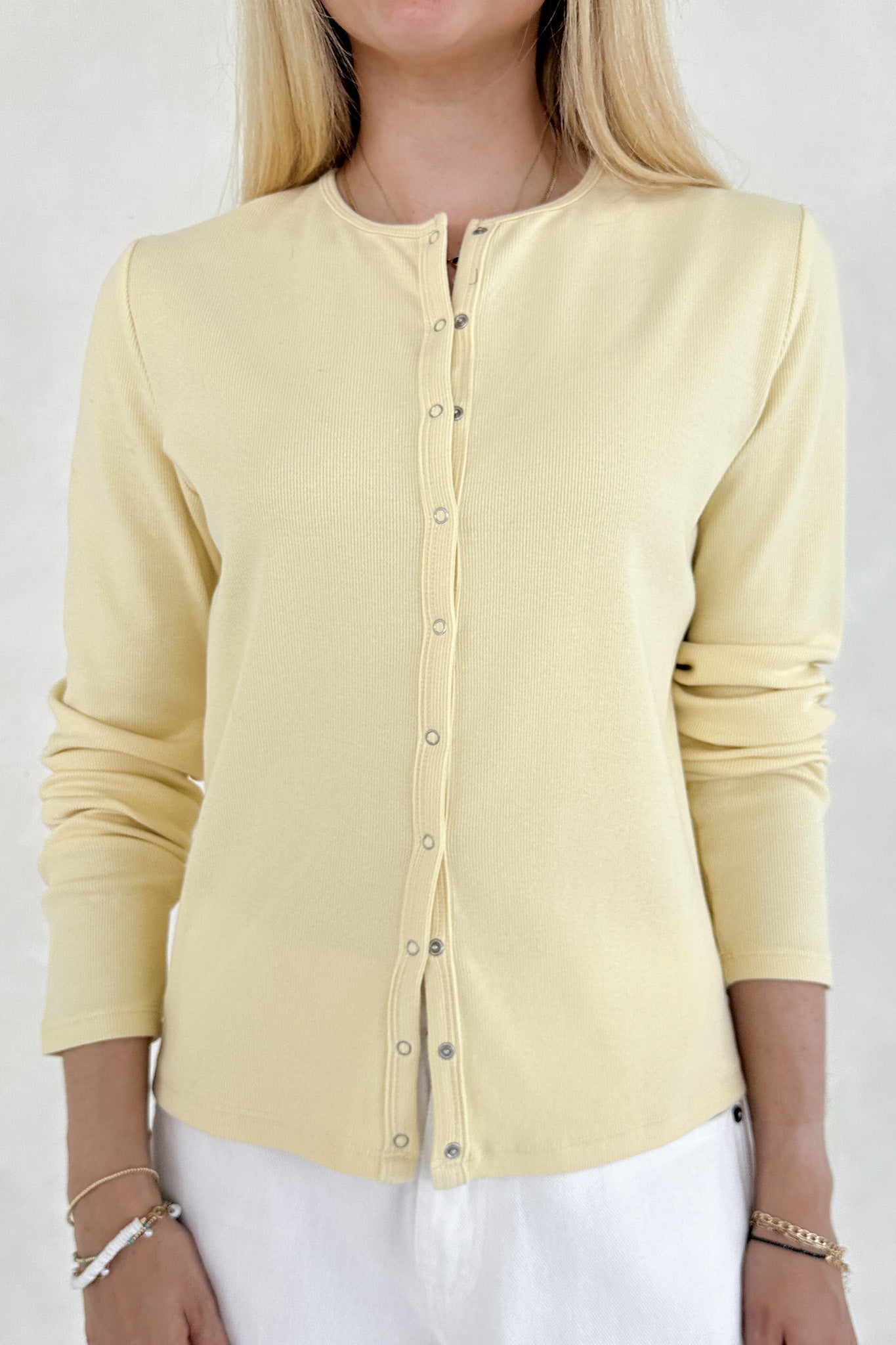 Sara Butter Yellow Cardigan - Neutral Ground