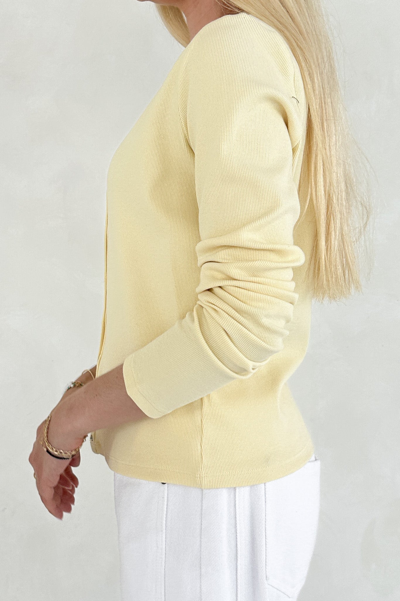 Sara Butter Yellow Cardigan - Neutral Ground