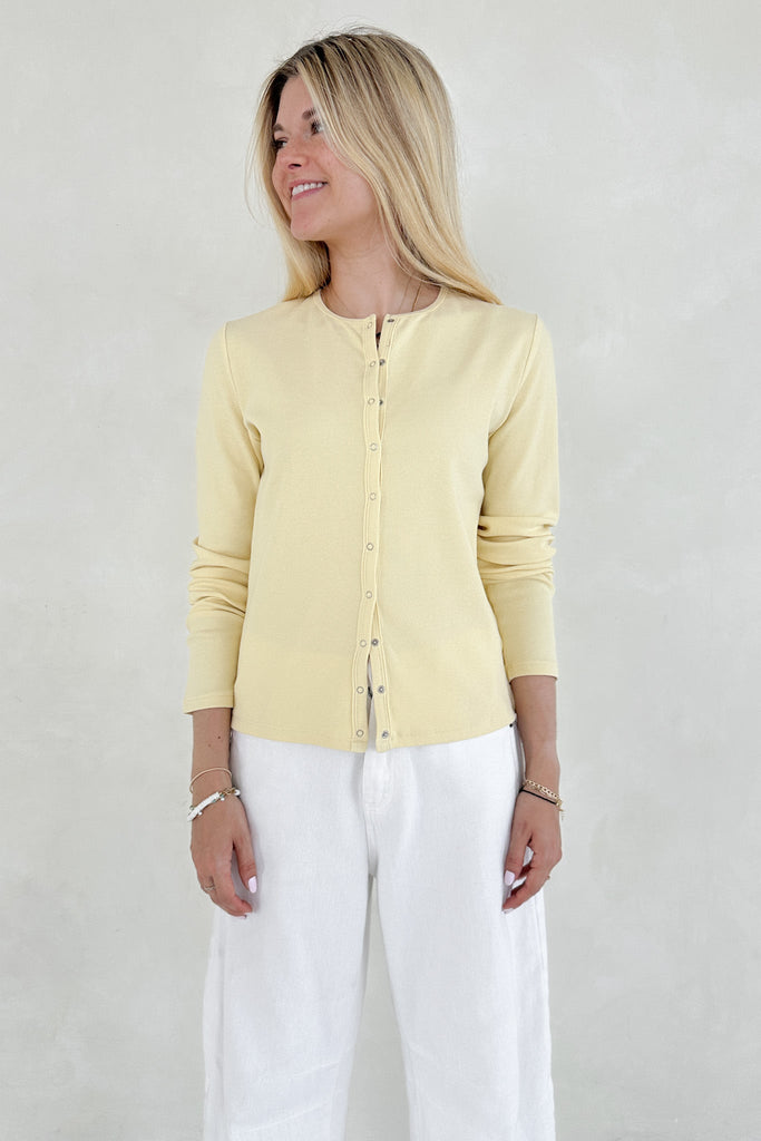 Sara Butter Yellow Cardigan - Neutral Ground