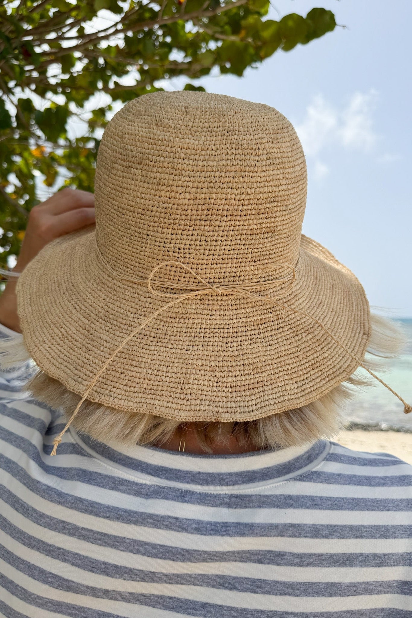 Sea Days Wide Brim Raffia Straw Hat - Neutral Ground