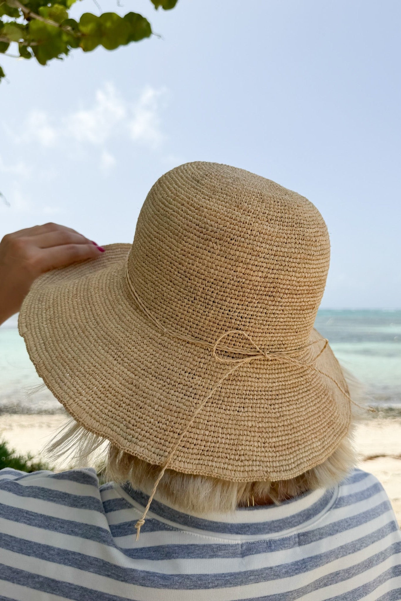 Sea Days Wide Brim Raffia Straw Hat - Neutral Ground