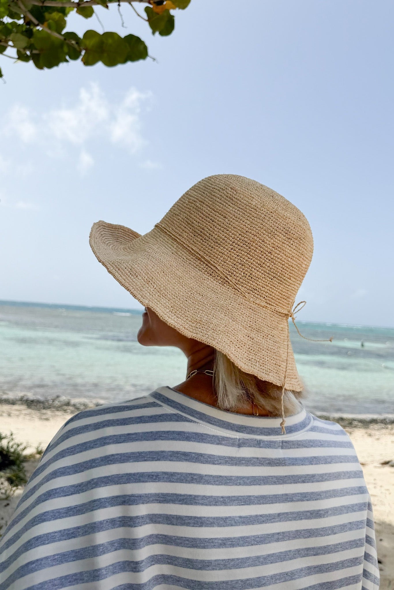 Sea Days Wide Brim Raffia Straw Hat - Neutral Ground