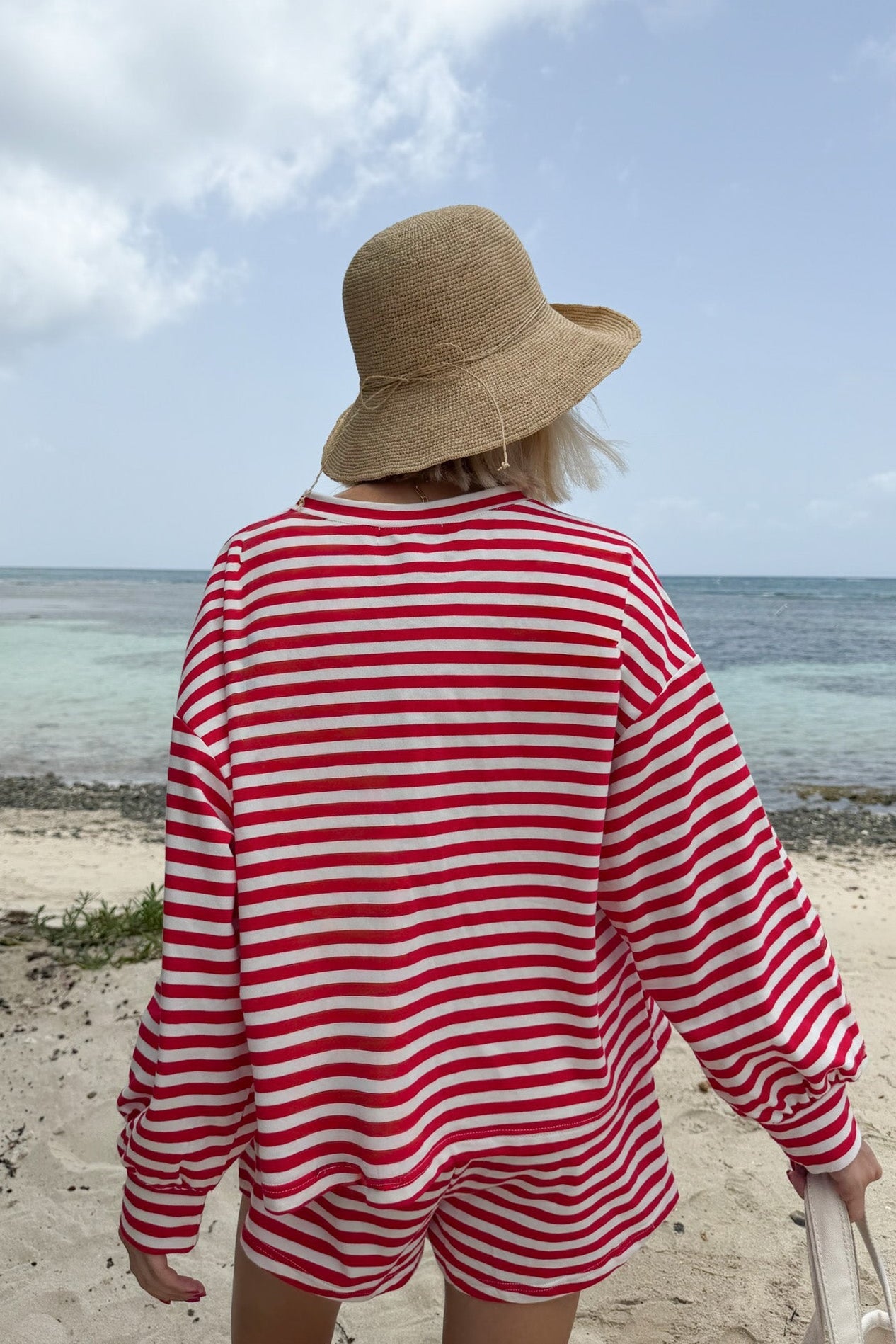 Sea Days Wide Brim Raffia Straw Hat - Neutral Ground