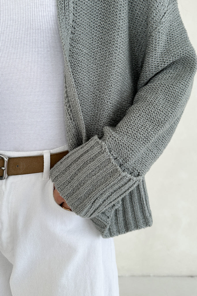 Serena Lightweight Knit Sweater Cardigan - Neutral Ground
