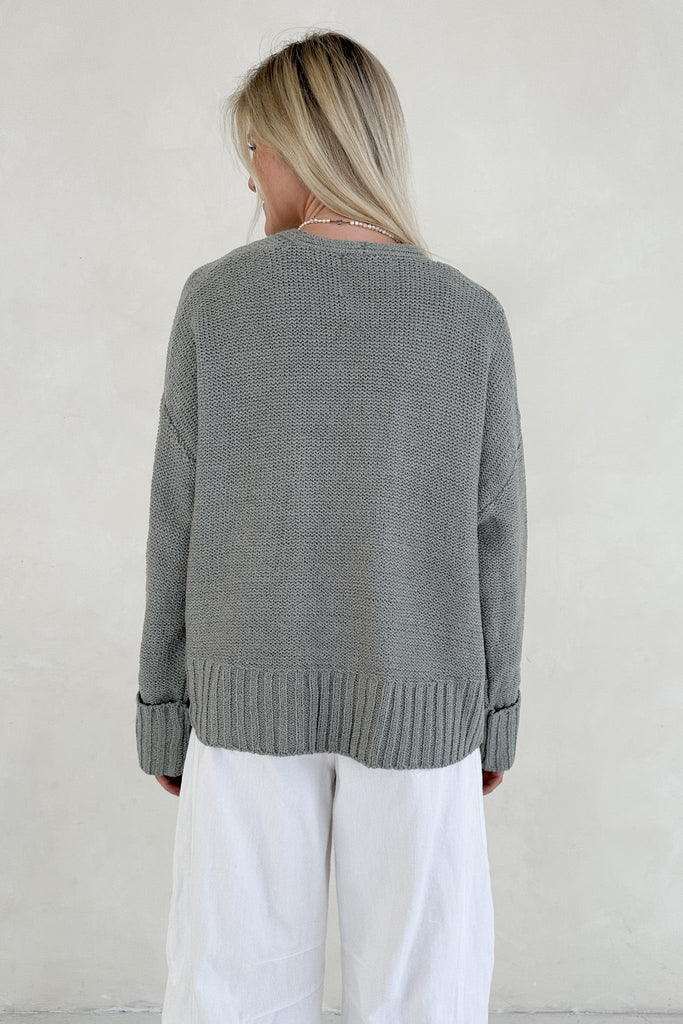 Serena Lightweight Knit Sweater Cardigan - Neutral Ground