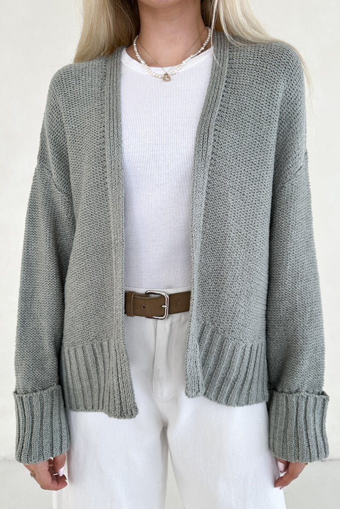 Serena Lightweight Knit Sweater Cardigan - Neutral Ground
