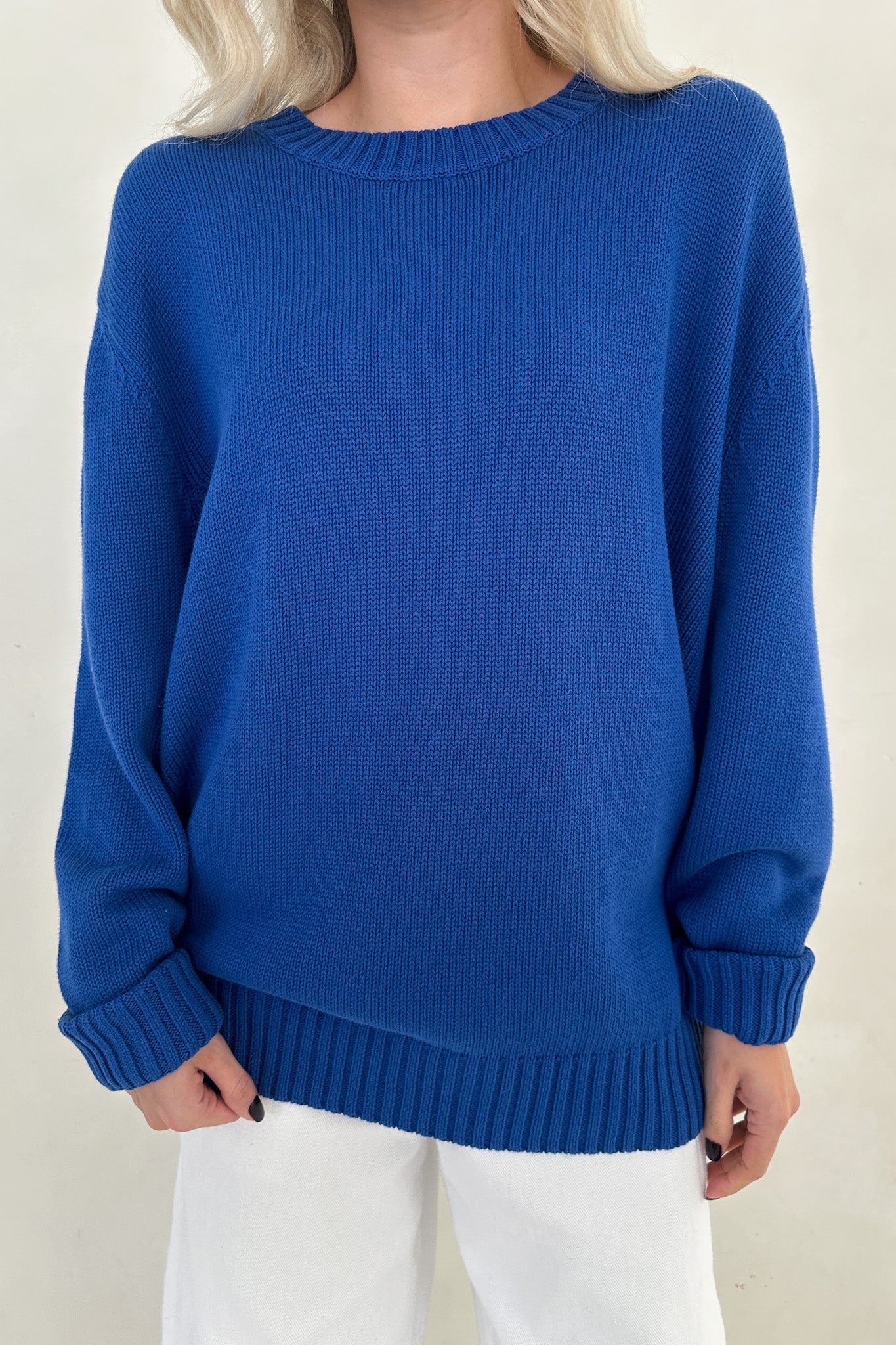 Something Blue Crew Neck Sweater - Neutral Ground