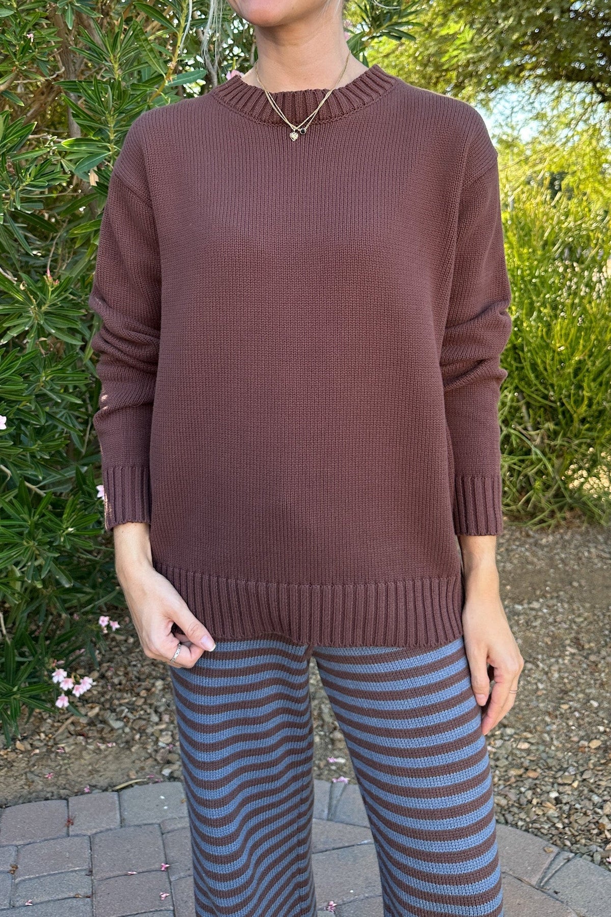 Something Mocha Crew Neck Sweater - Neutral Ground