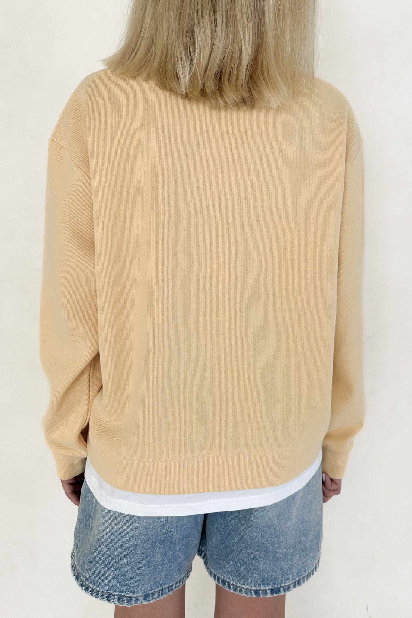 Sophie Crew Twofer Pullover in Butter - Neutral Ground