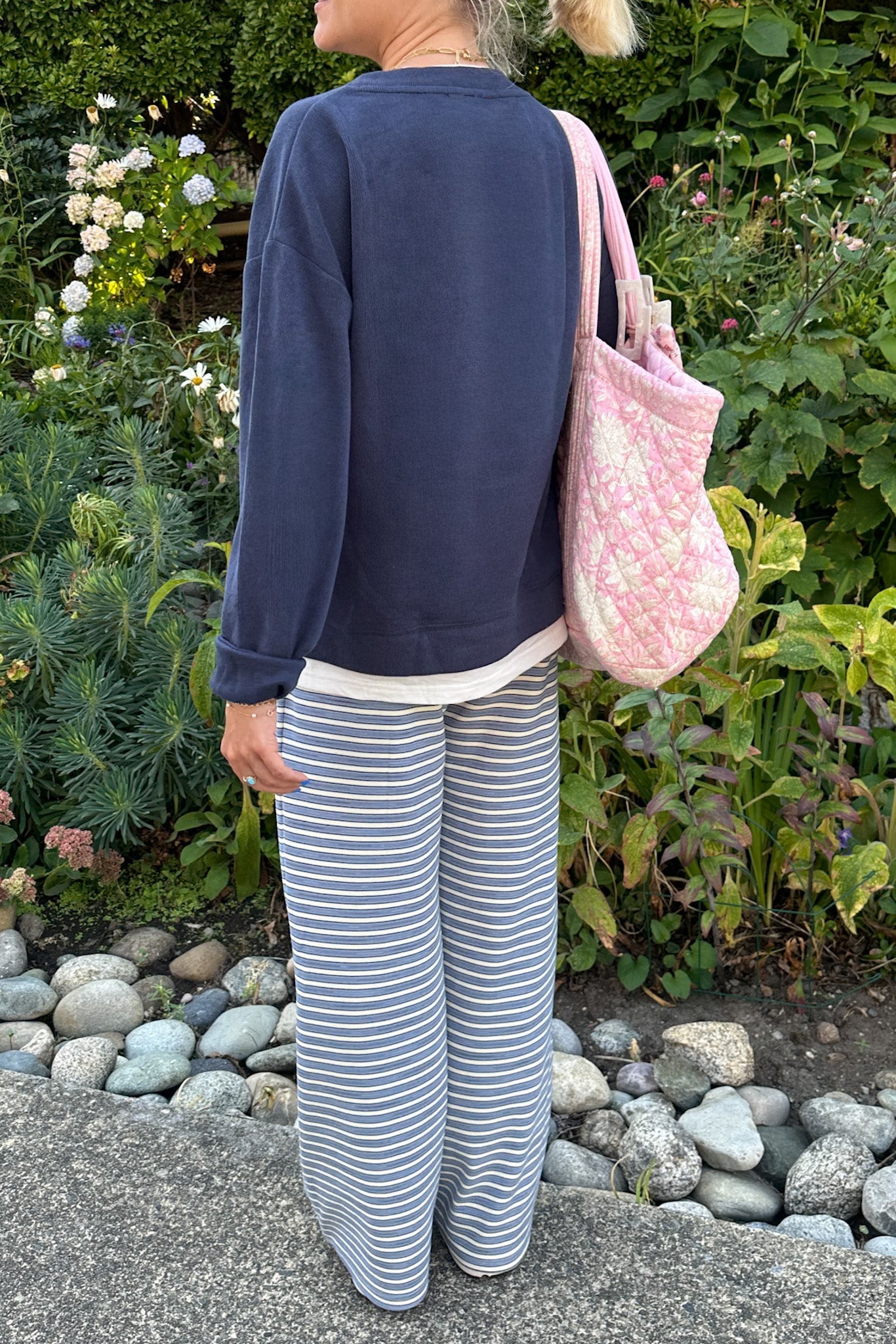 Sophie Crew Twofer Pullover in Navy - Neutral Ground