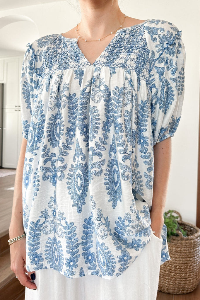 Stella Flowy Short Sleeve Top - Neutral Ground