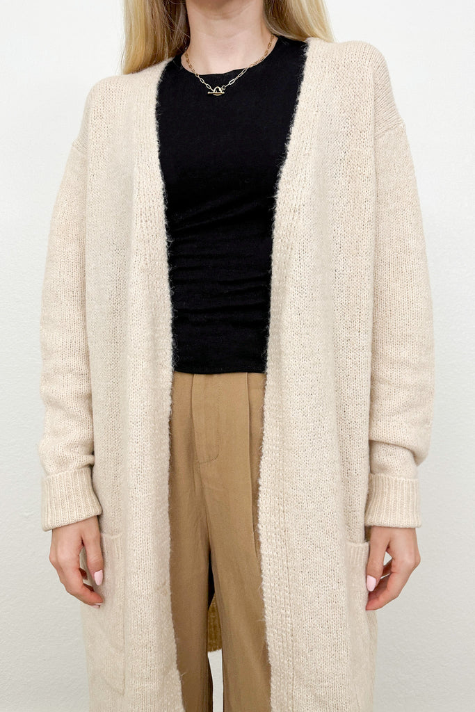 Stowe Open Front Cardigan in Natural - Neutral Ground