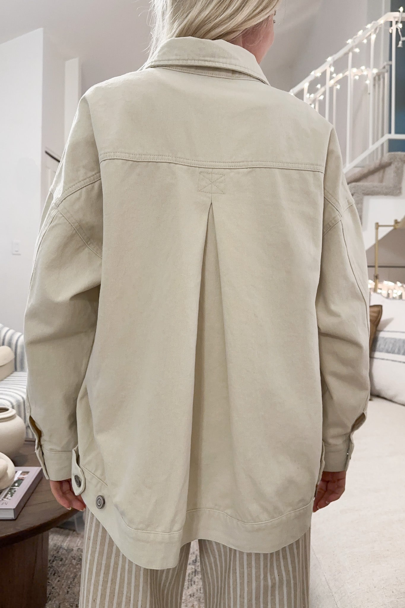 Summer Nights Washed Cotton Lightweight Jacket l Neutral Ground
