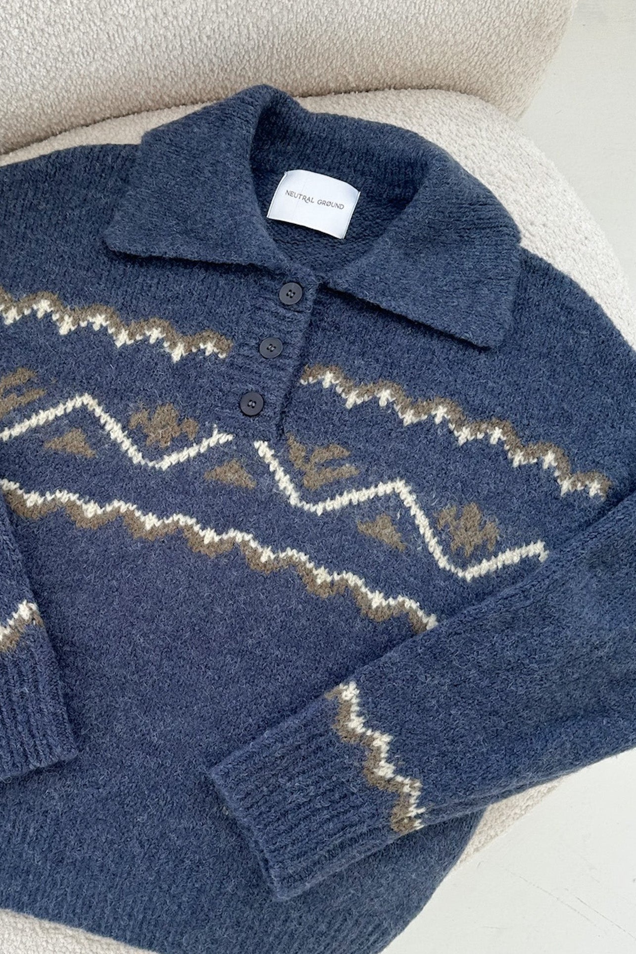 Summit Cozy Knit Polo Sweater - Neutral Ground