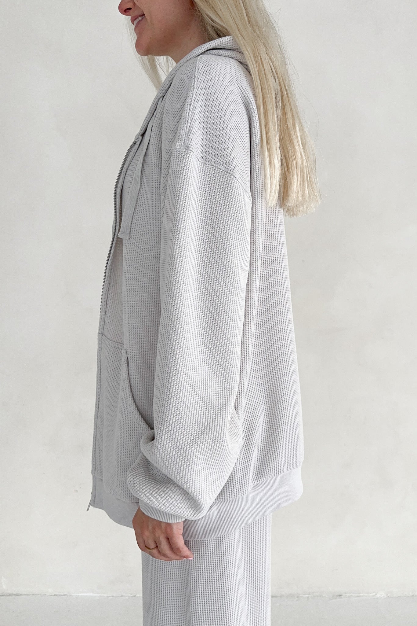 Sundays Waffle Knit Hoodie in Earl Grey - Neutral Ground