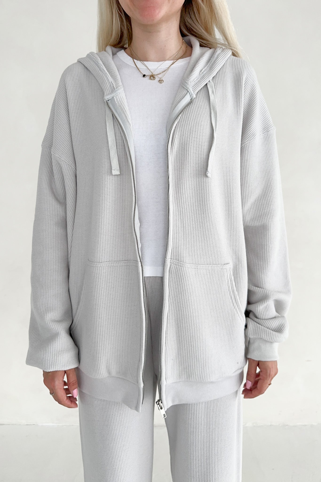 Sundays Waffle Knit Hoodie in Earl Grey - Neutral Ground