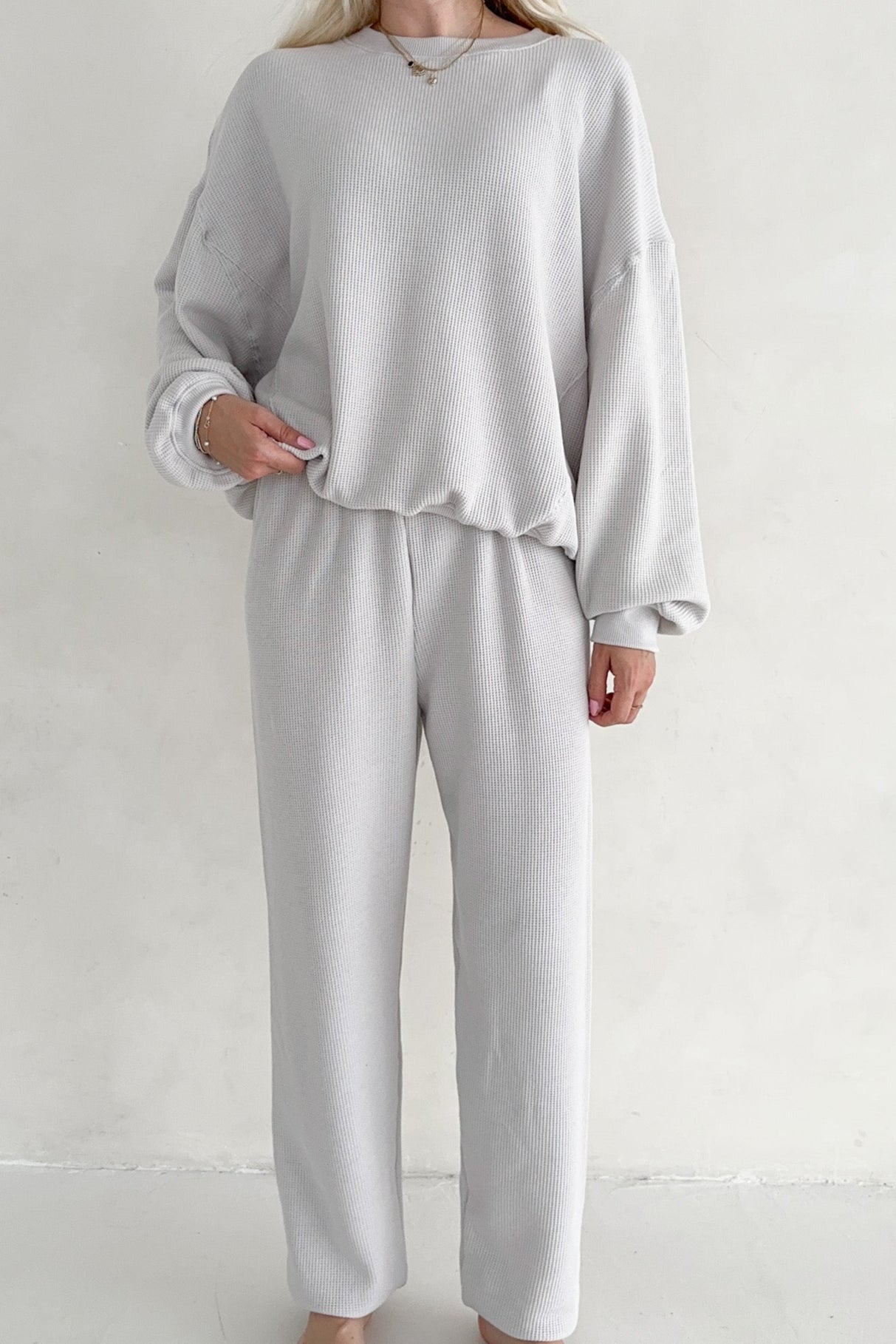 Sundays Waffle Knit Pants in Earl Grey - Neutral Ground