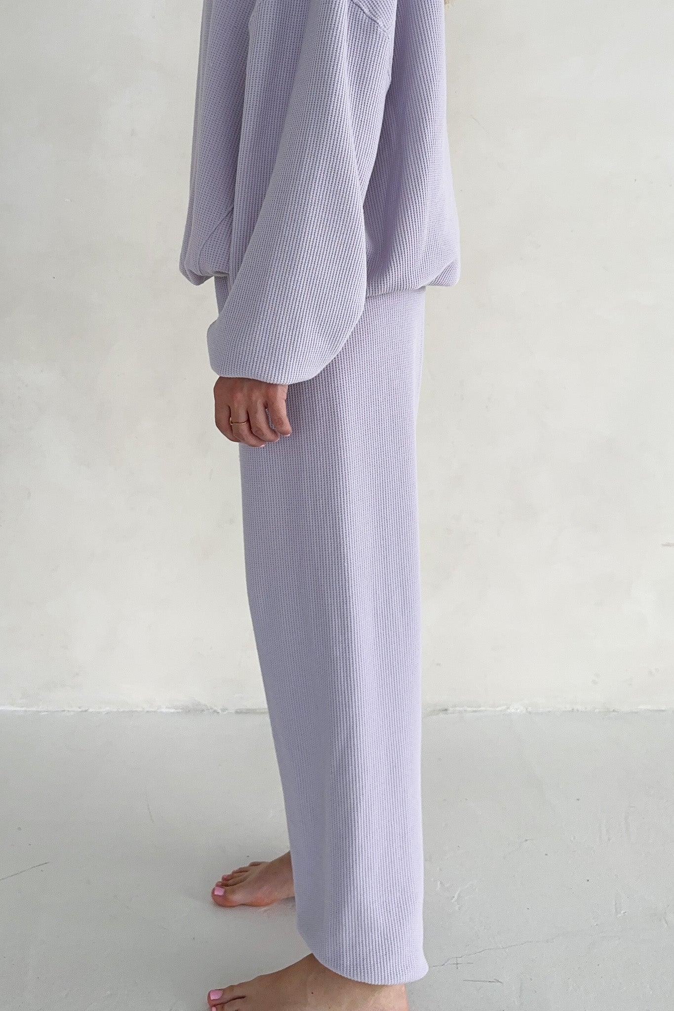 Sundays Waffle Knit Pants in Lavender Swirl - Neutral Ground