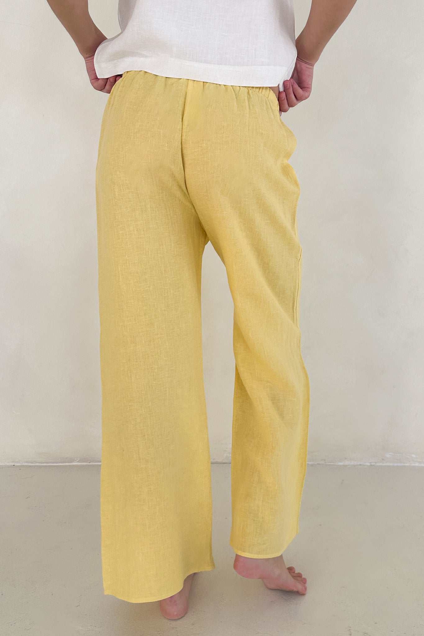 Sunkissed Linen Pants in Pineapple - Neutral Ground