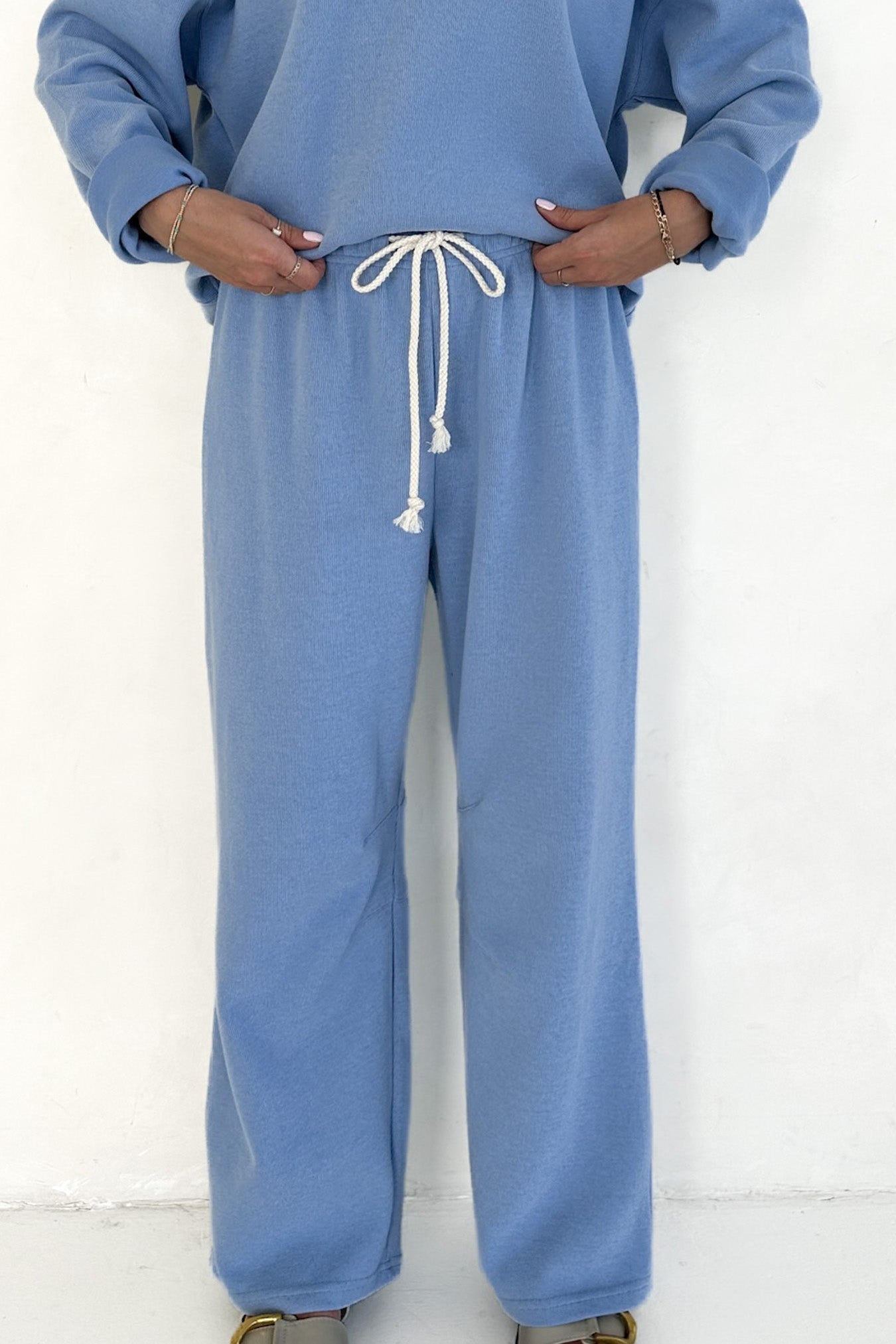 Sunkissed Rope Drawstring Pants in Bahama Blue - Neutral Ground