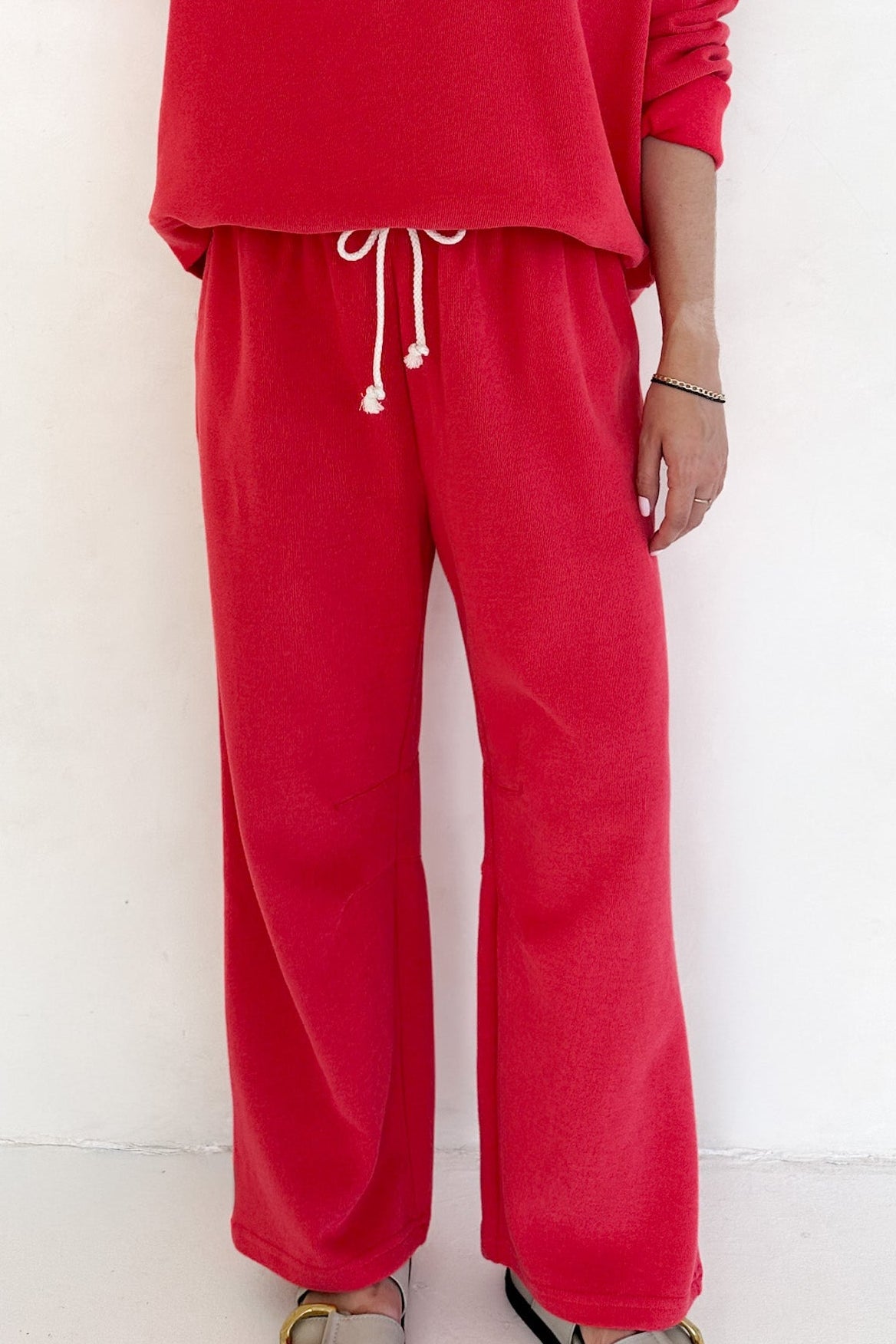 Sunkissed Rope Drawstring Pants in Papaya - Neutral Ground