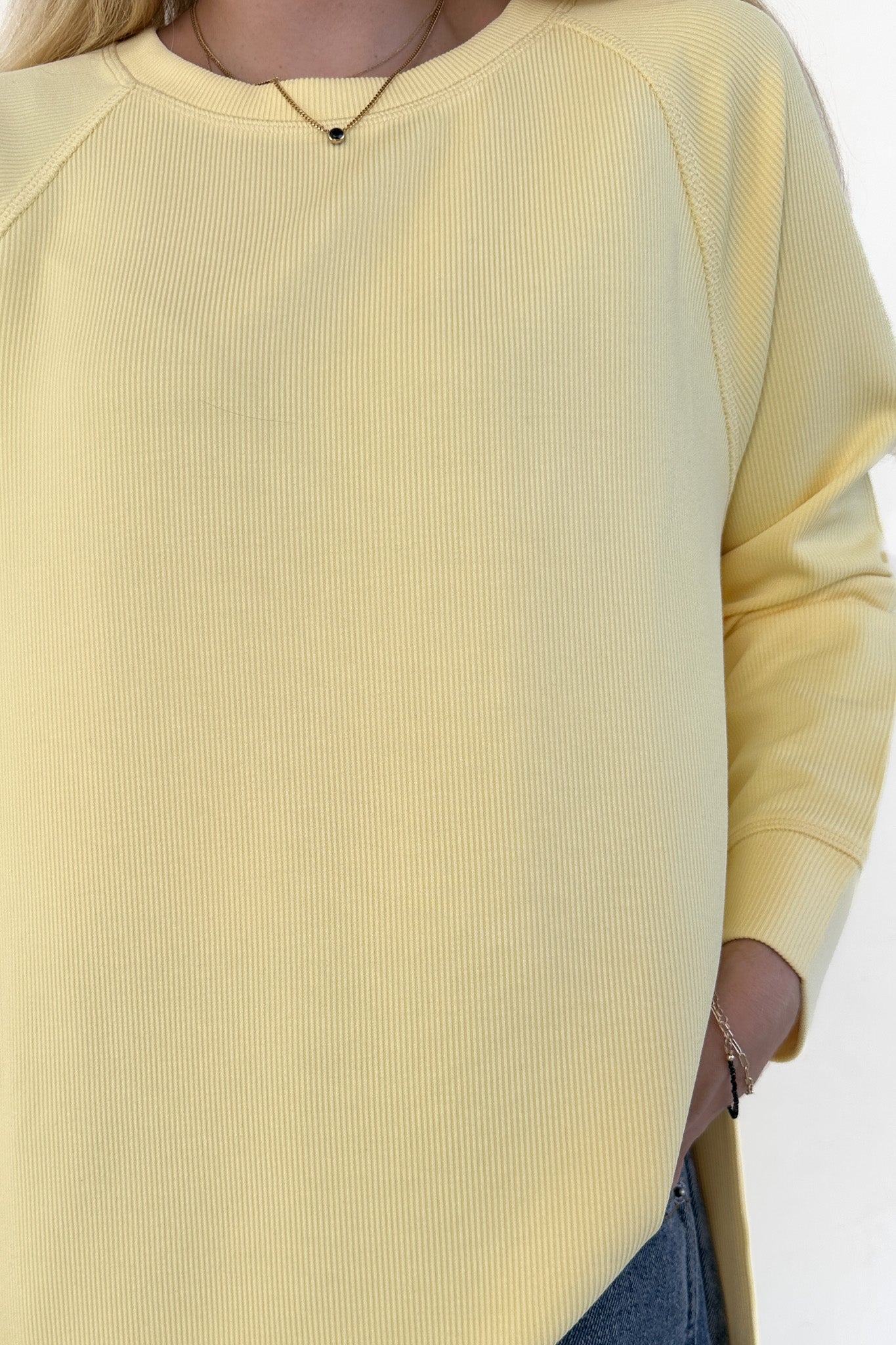 Sunny Side Up Soft Raglan Sleeve Pullover Top - Neutral Ground