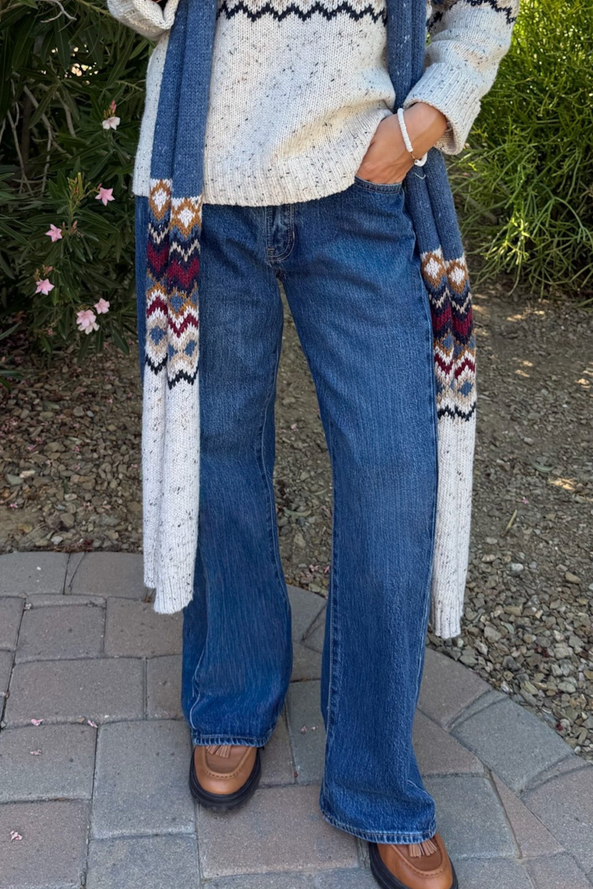 Sutton Twisted High Rise Stretch Jeans in Medium Wash - Neutral Ground