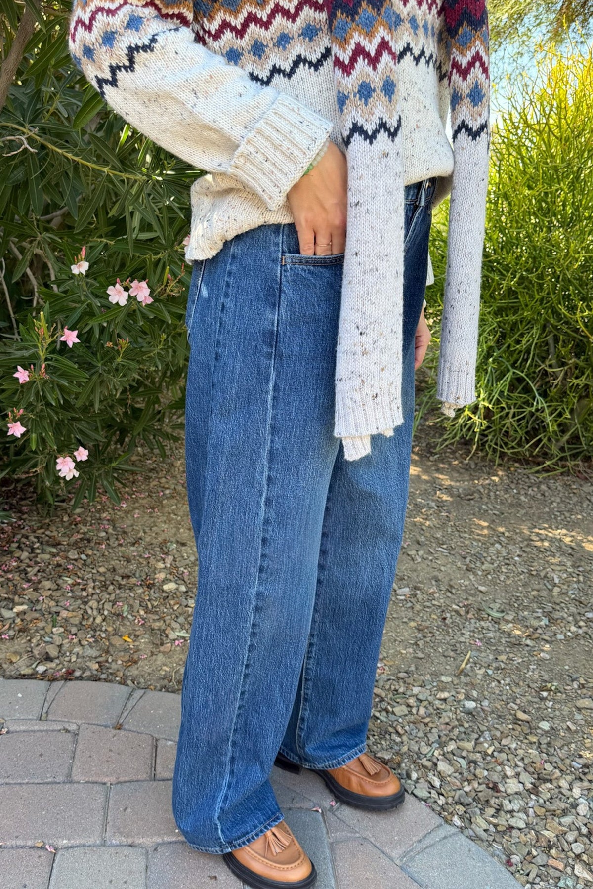 Sutton Twisted High Rise Stretch Jeans in Medium Wash - Neutral Ground