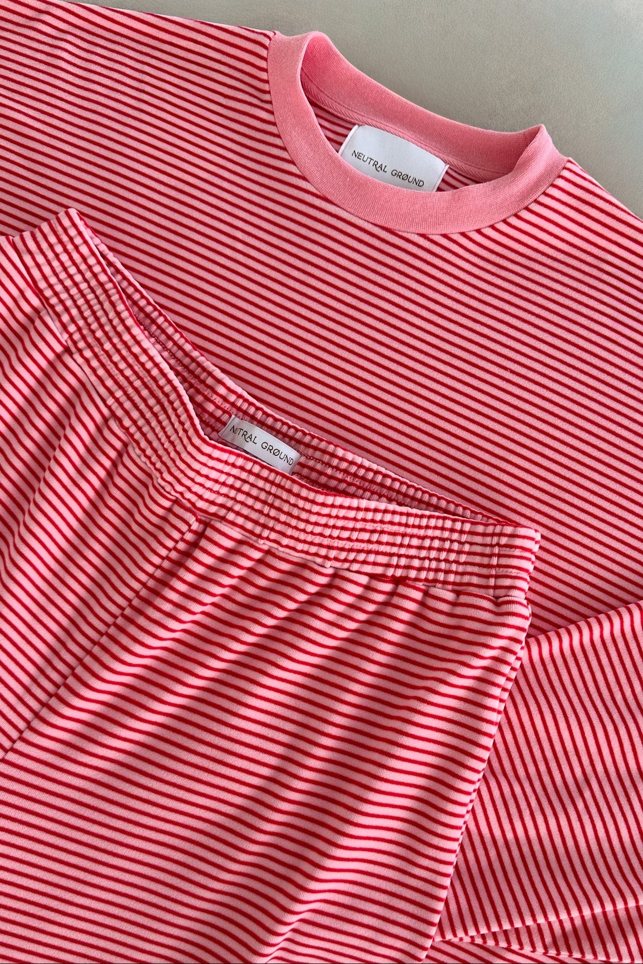 Sweethearts Ultra Soft Striped Oversized Top in Pink and Red - Neutral Ground