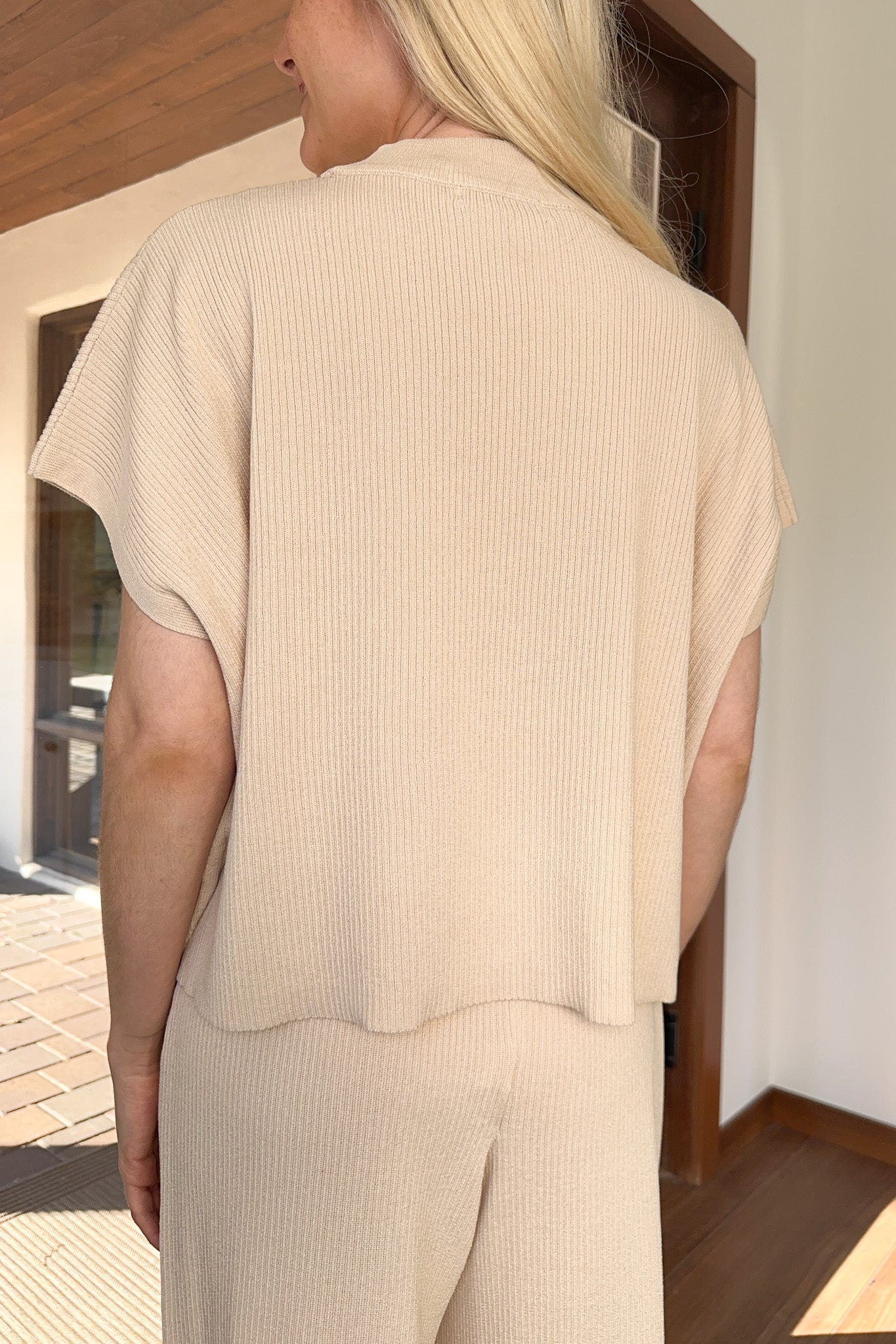 Teagan Ribbed Knit Top - Neutral Ground