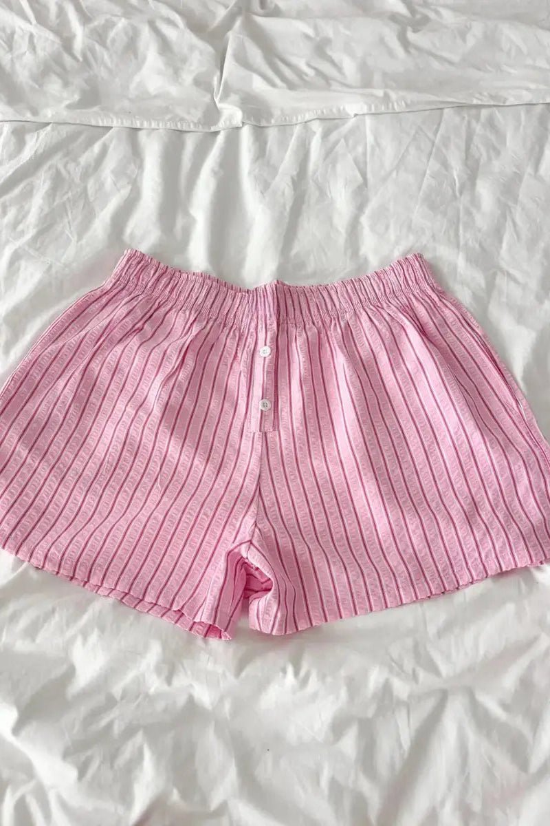 The Perfect Day Boxer Style Shorts in Pink - Neutral Ground
