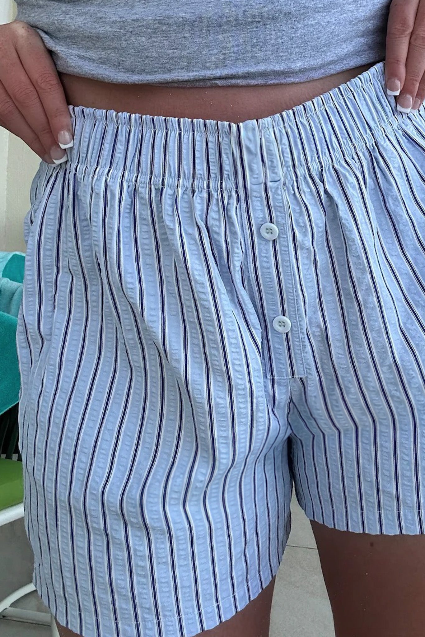 The Perfect Day Everyday Boxer Style Shorts in Blue - Neutral Ground