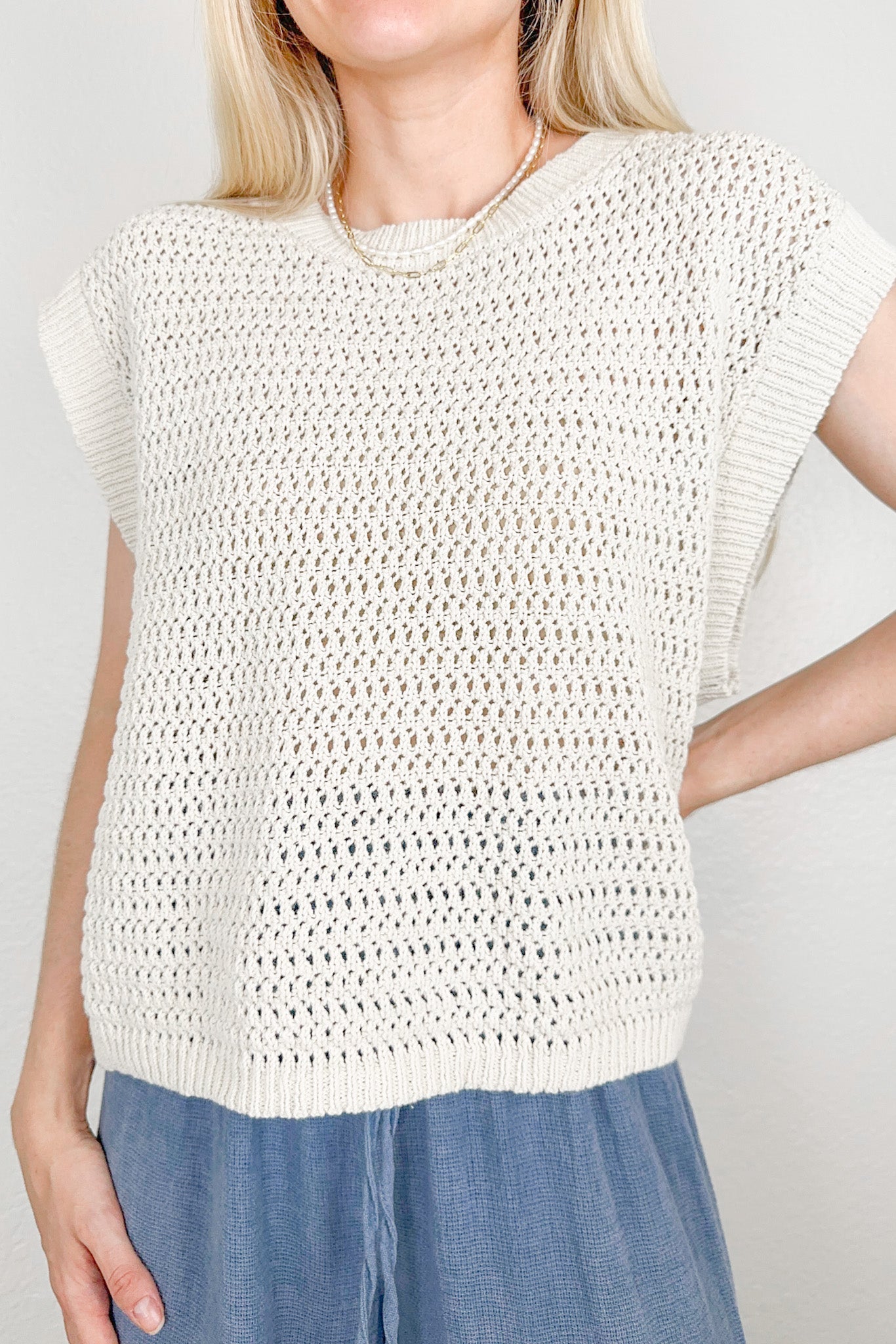 This Love Lightweight Knit Sweater Vest - Neutral Ground